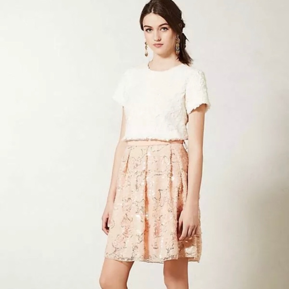 Eva Franco Sequin Flared Spark Skirt 💗